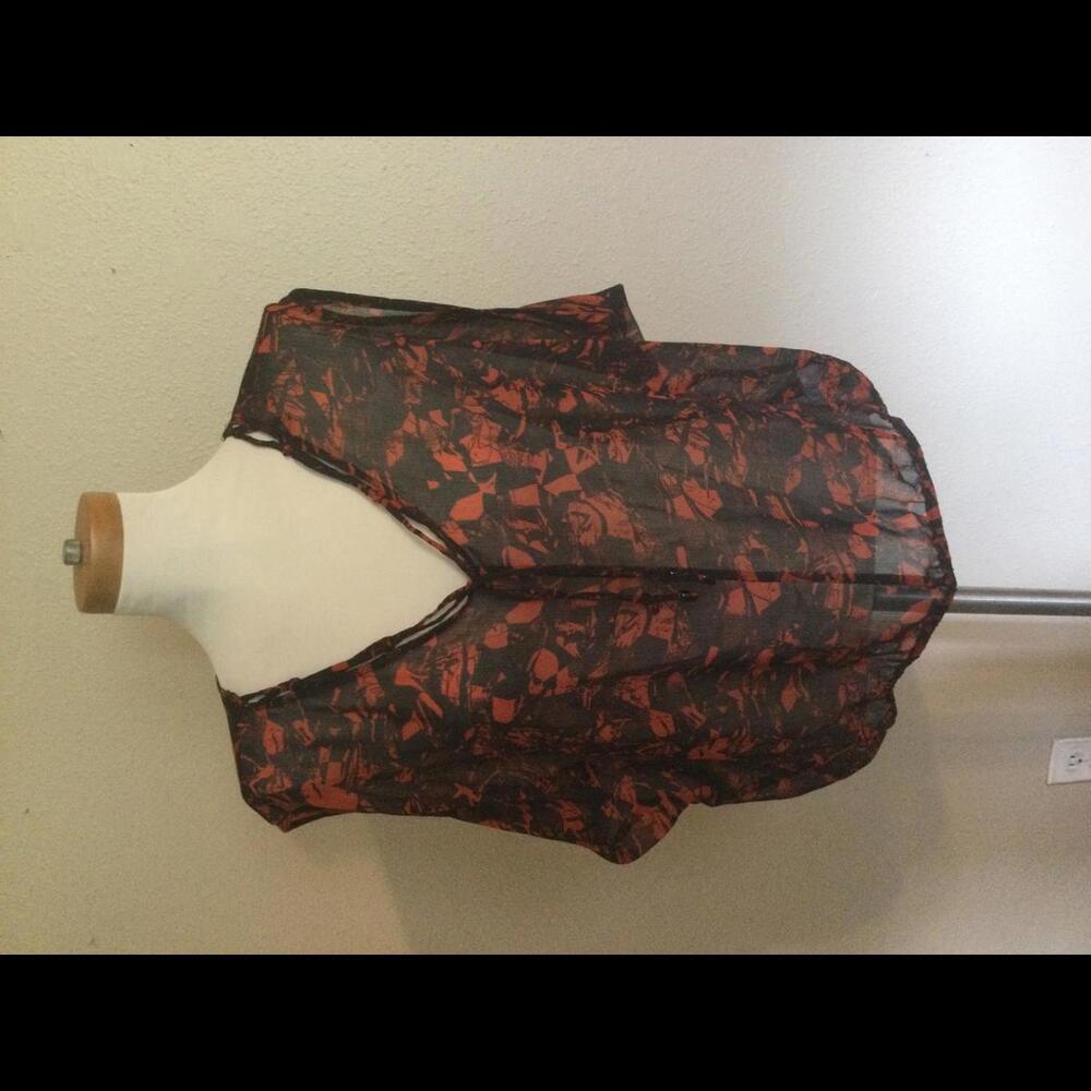 Cato - Black & Red sheer shirt - NWT - XL